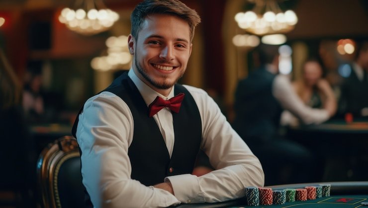 onestepwin live baccarat table with dealer, cards, and betting interface