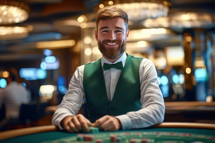 Live baccarat hand in progress showing card dealing and running totals